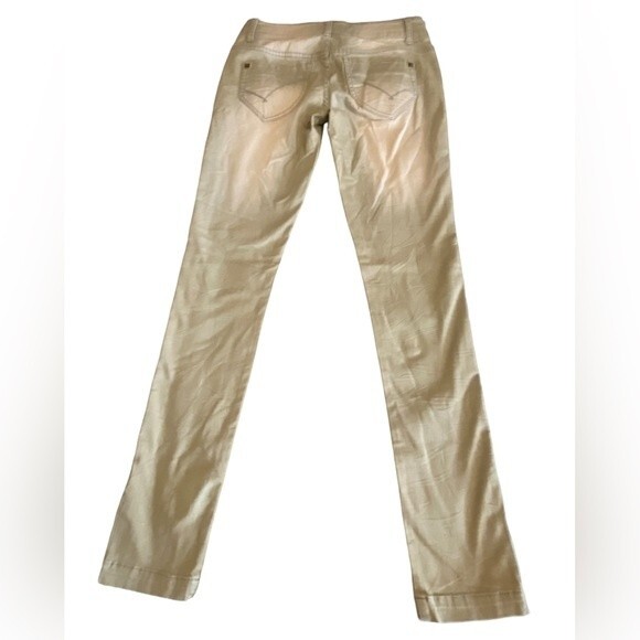 Boom boom jeans khaki pants, distressed look skinny zipper legs NWT size 5 - Picture 2 of 10